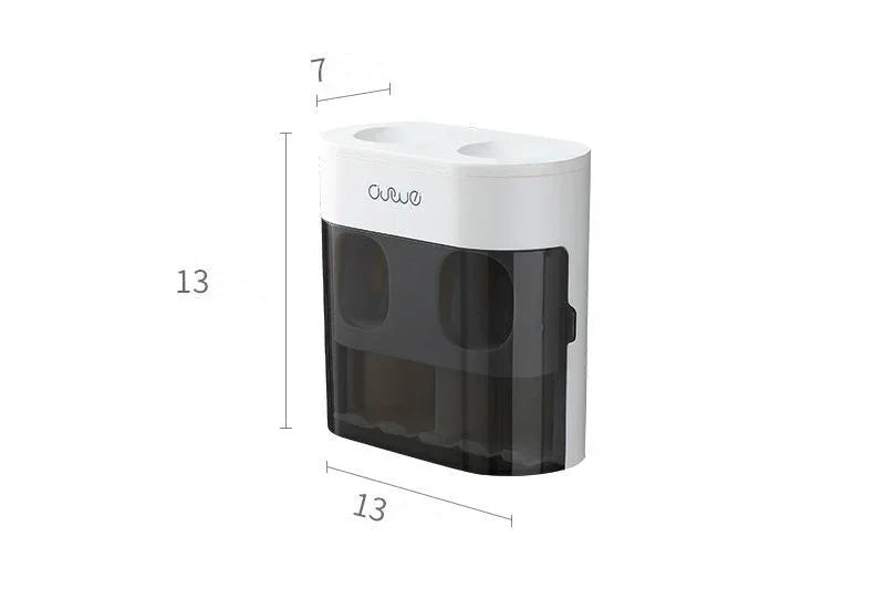 Wall Mounted Automatic Toothpaste Squeezer Toothpaste Dispenser Magnetic Toothbrush Holder Toothpaste Rack Bathroom Accessories