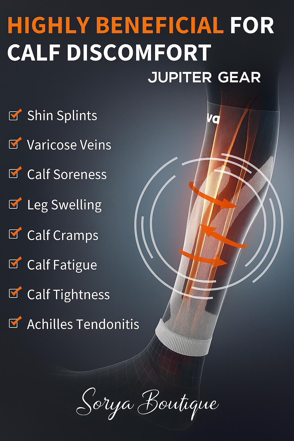 Endurance Compression Calf & Leg Sleeve for Running and Hiking - $39.99