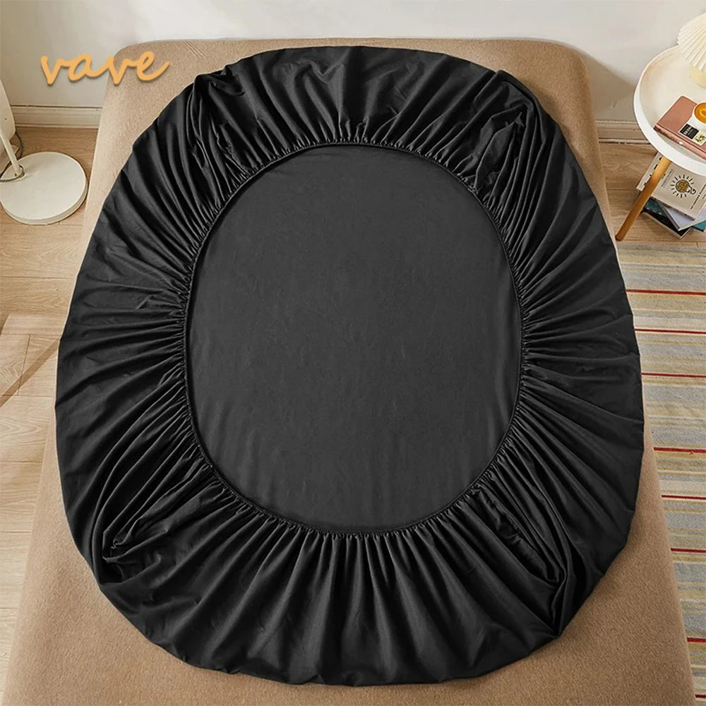 Premium 100% Cotton Fitted Sheet with Elastic Bands – Non-Slip, Adjustable Mattress Cover for Summer Comfort (160x200cm, Queen Size)
