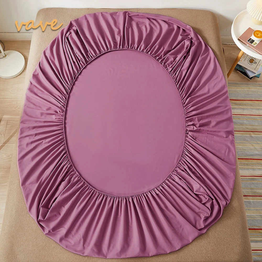Premium 100% Cotton Fitted Sheet with Elastic Bands – Non-Slip, Adjustable Mattress Cover for Summer Comfort (160x200cm, Queen Size)