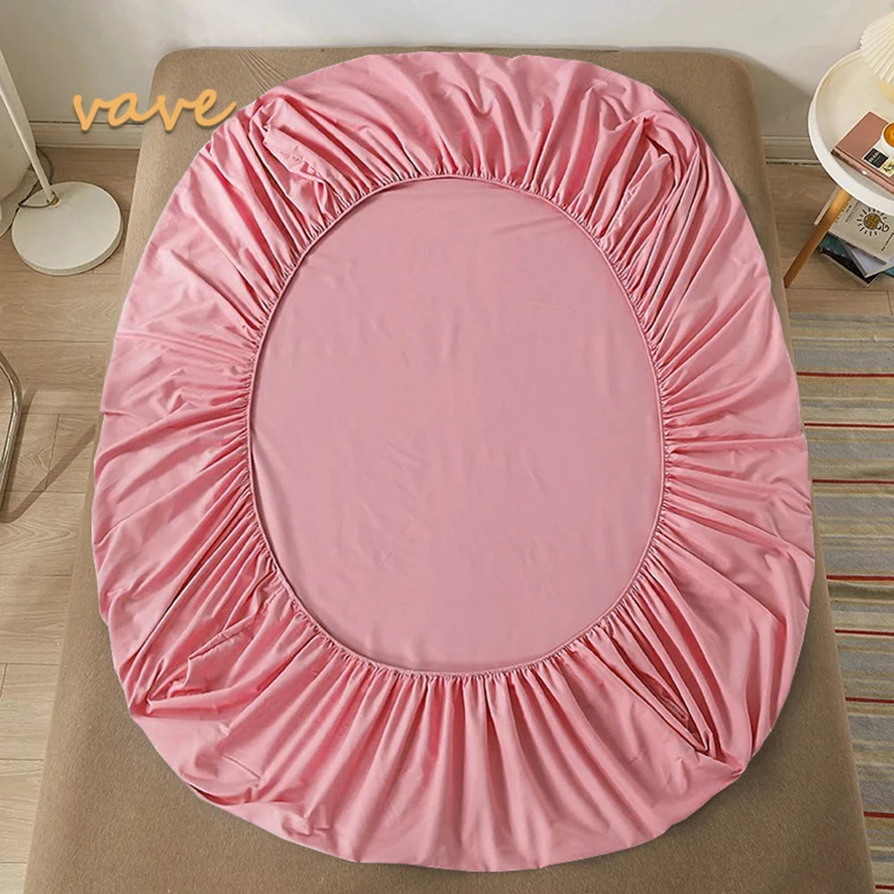Premium 100% Cotton Fitted Sheet with Elastic Bands – Non-Slip, Adjustable Mattress Cover for Summer Comfort (160x200cm, Queen Size)